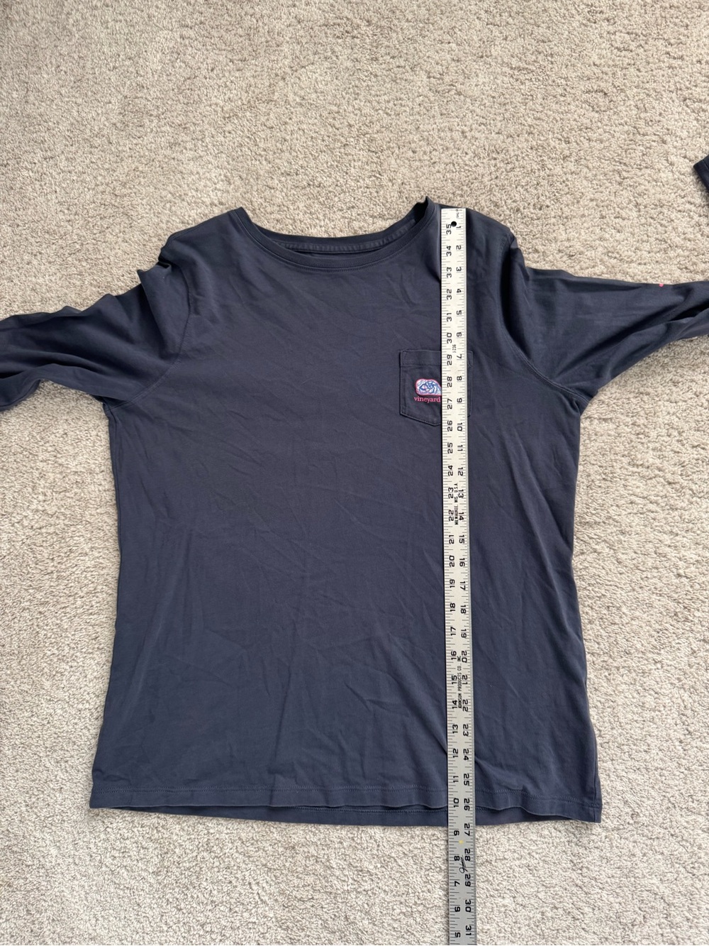 Vineyard Vines Charcoal Long Sleeve Tee with Pink & Blue Whale - Picture 8 of 8